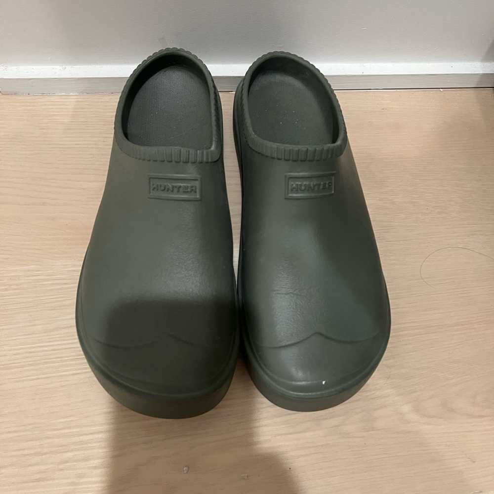 Hunter Green Mules & Clogs